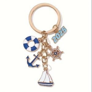 Nautical Themed Keychain with Charms